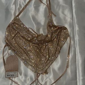 sparkly halter top